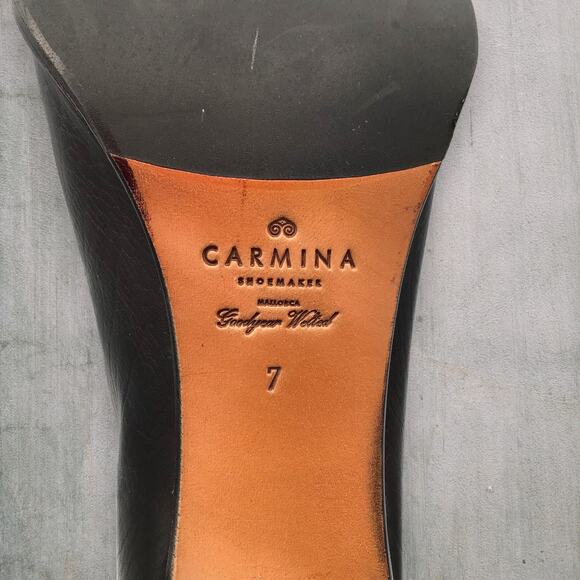 Carmina Italian Black Leather Lace-Up Ankle Boots Women's UK7 | US9 New - Picture 7 of 9